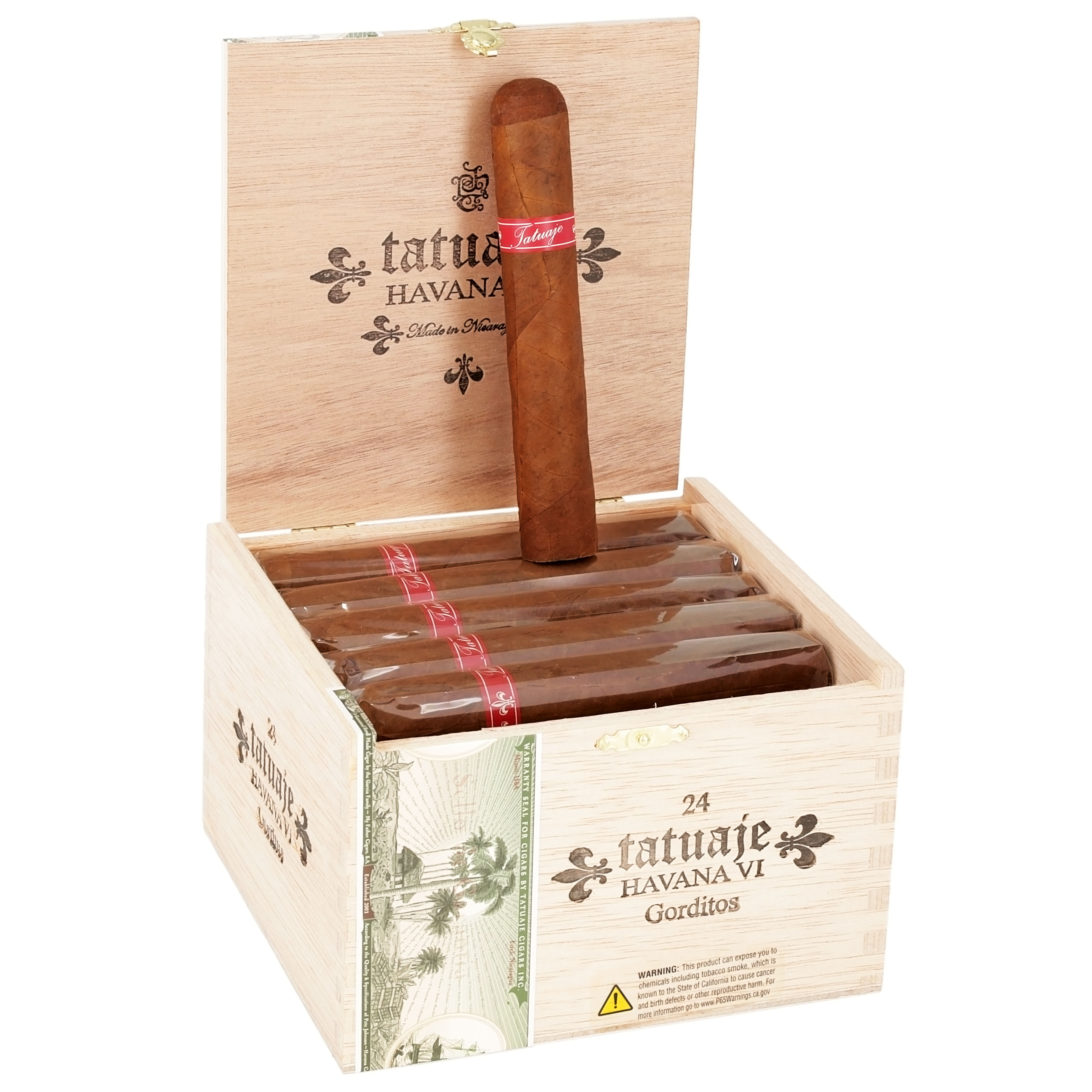 Tatuaje Havana VI Gorditos 5 1\2 X 56 premium cigar by TATUAJE