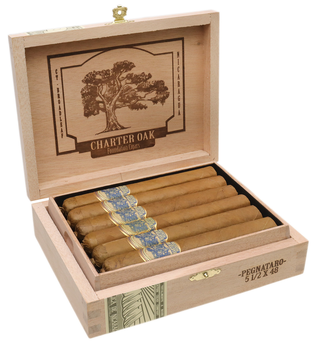 Charter Oak Especiales Pegnataro 5 1\2x48 CT Shade premium cigar by Charter Oak