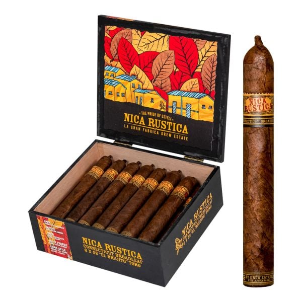 Nica Rustica CT Broadleaf El Brujita Toro premium cigar by Drew Estate